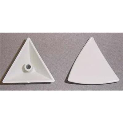 PVC finishing set for curved corner - 3 directions - small model 38mm - RAL 9010
