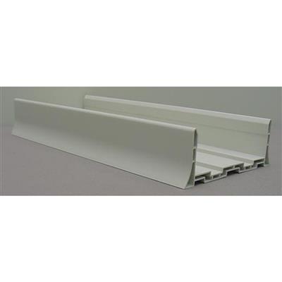 PVC U-montageprofiel - plintvormig - RAL 9010 - 3.000mm - 45 x 60 x 45mm