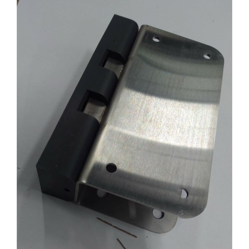 Complete Hinge for flip flapdoor in Stainless steel - tichness doorblade 40mm - Self Closing
(Ex-Isocab)
