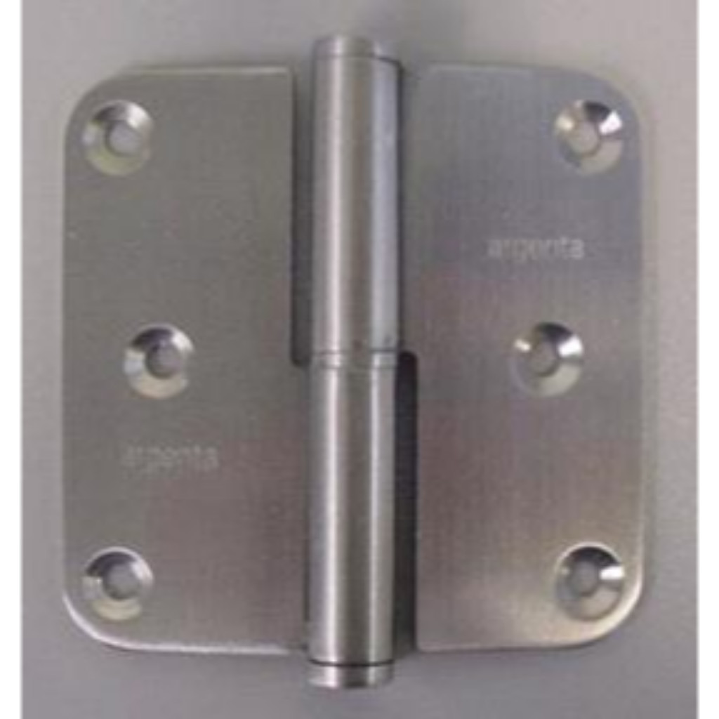 Stainless Steel hinge Argenta - 80 x 80mm - Left - 12mm / 2,5 with bend