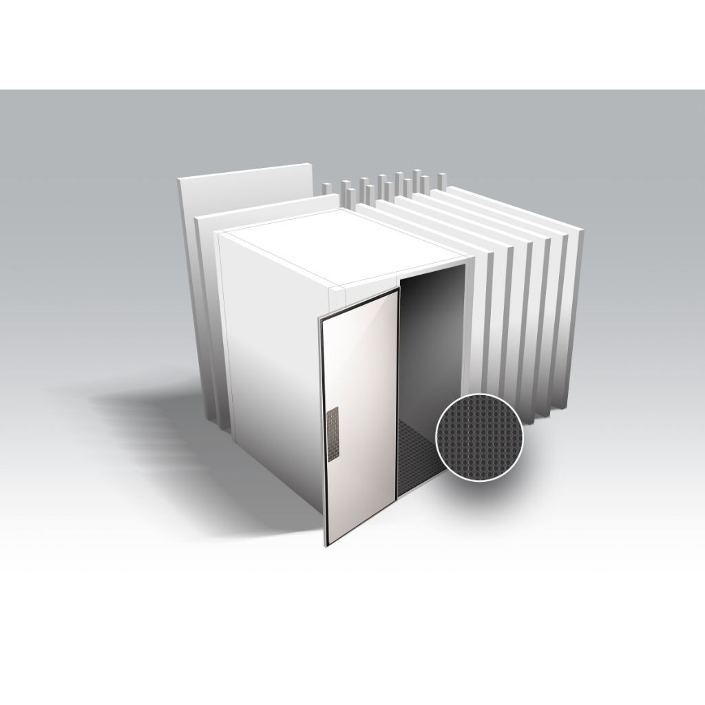 Minibox 1800x1800mm – Négative - Avec Sol, Hauteur extérieure: 2400mm, OME - Réversible