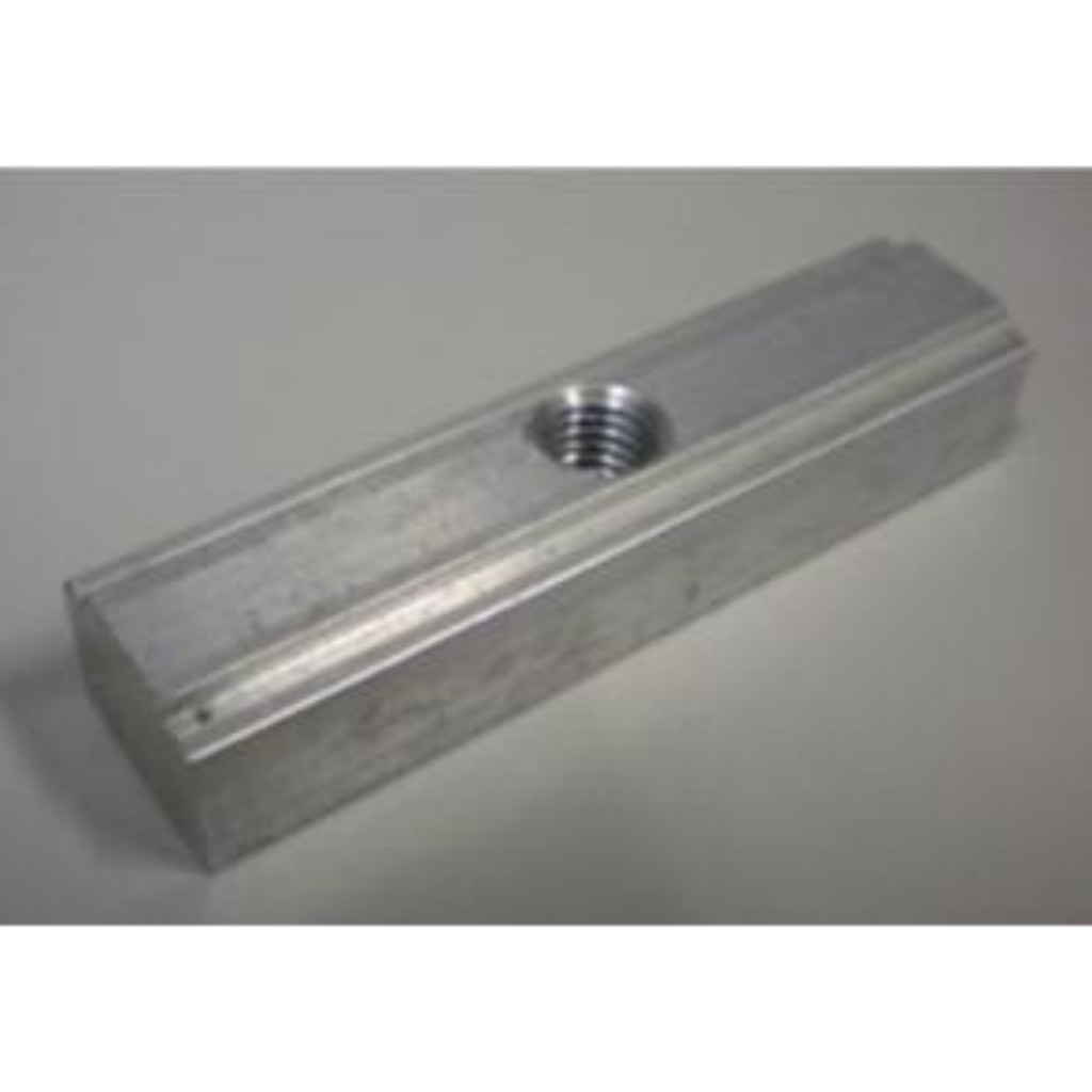 Inzetstuk voor ophangprofiel in aluminium - 1 x M10 - 80 x 19,9mm - zonder draadstang