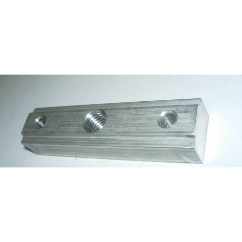 Suspension insert in aluminium - 1 x M10 + 2 x M6 - 80 x 19,9mm - without treated rod