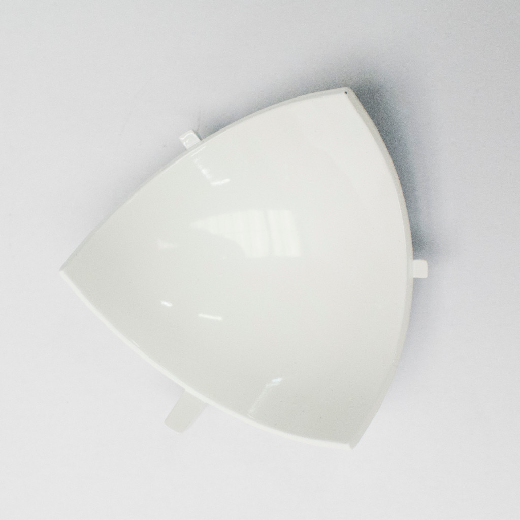 ALU Interior angle for curved corner profile - 3 directions - R=45mm, Ral 9010
