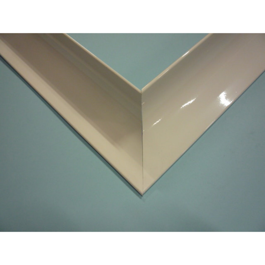 ALU Exterior angle for curved corner profile - 2 directions - R = 45mm - 1,8 mm 2 x 500 mml, Ral 9010