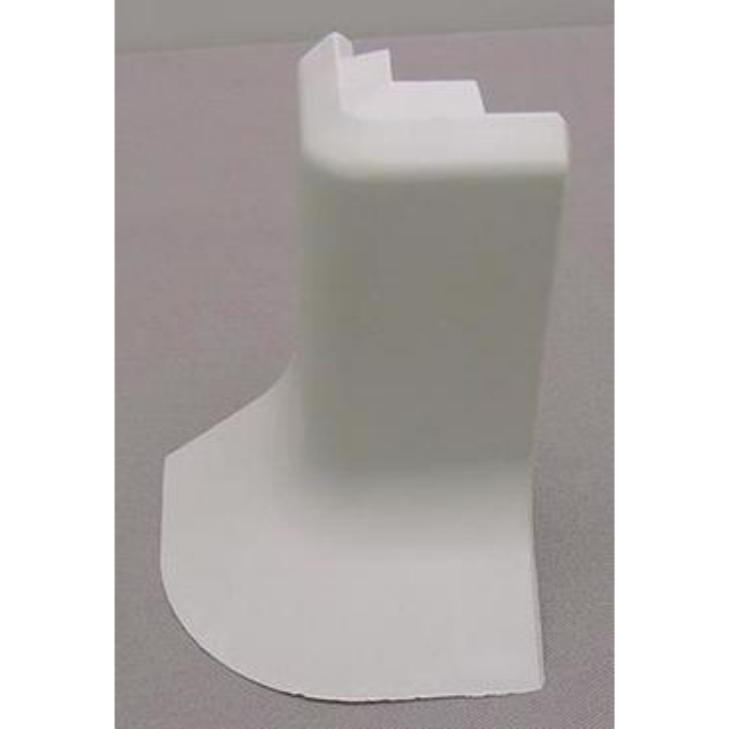 PVC Exterior angle for PVC skirting board - RAL 9002