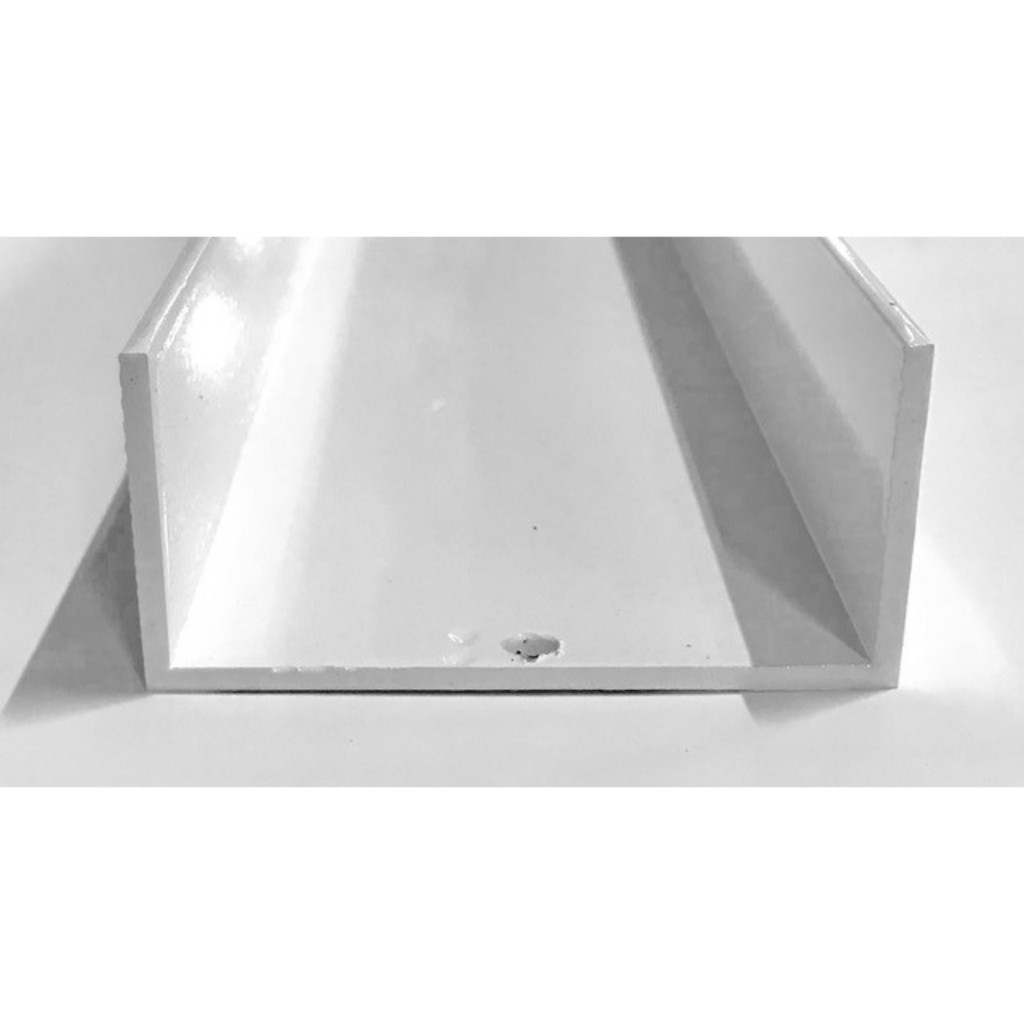 U profile in aluminium - 40 x 86 x 40 x 2,9mm R9010 6000mm