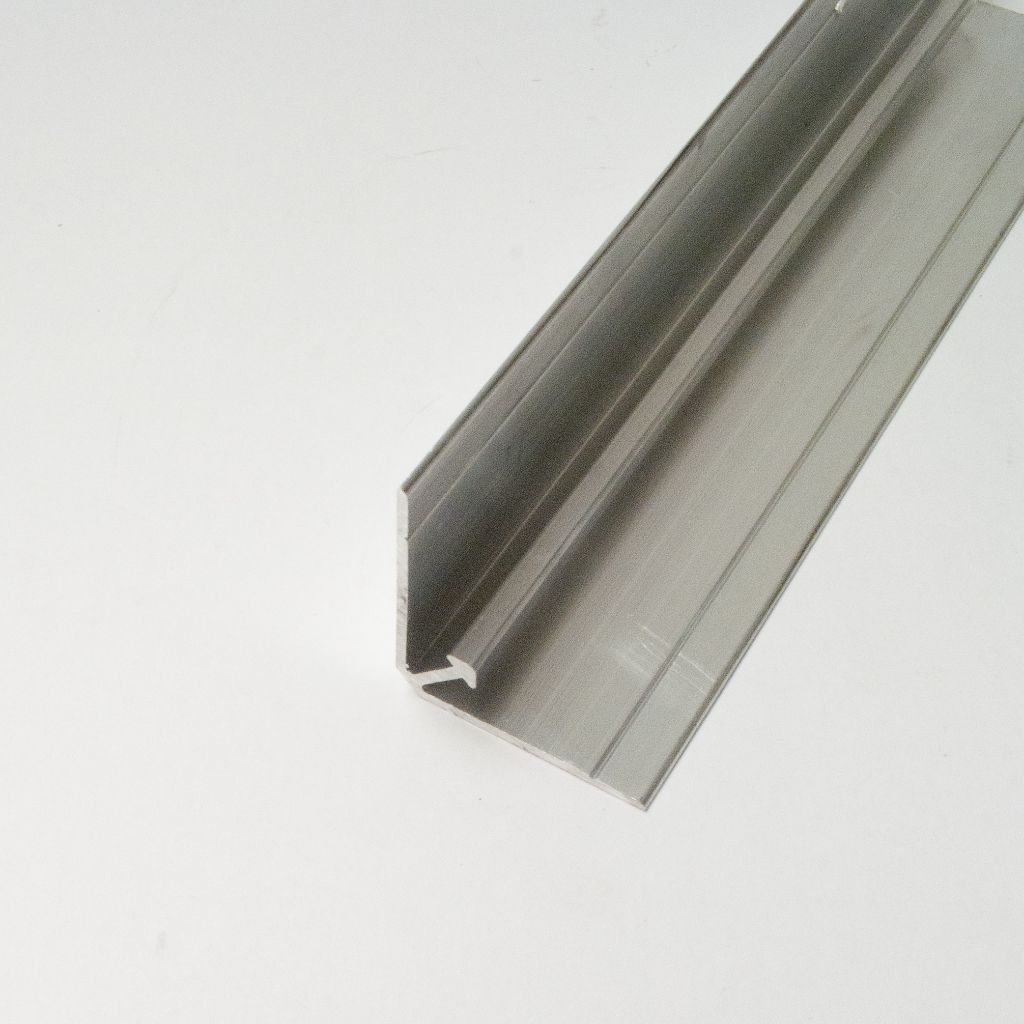 ALU base clips profile for curved ALU corner - 40 x 40 x 1,5mm - punched Brut 3000mm