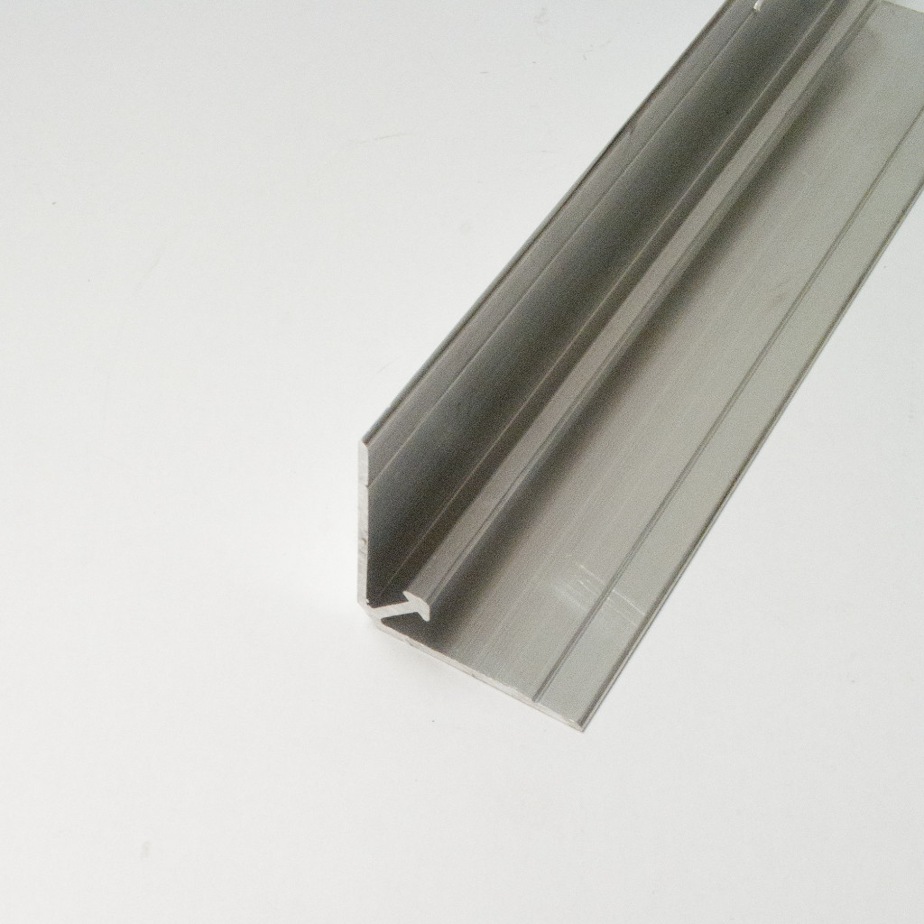 ALU base clips profile for curved PVC corner - punched - 40 x 40 x 1,5 mm + ø 4 mm / 300 - 4000mm