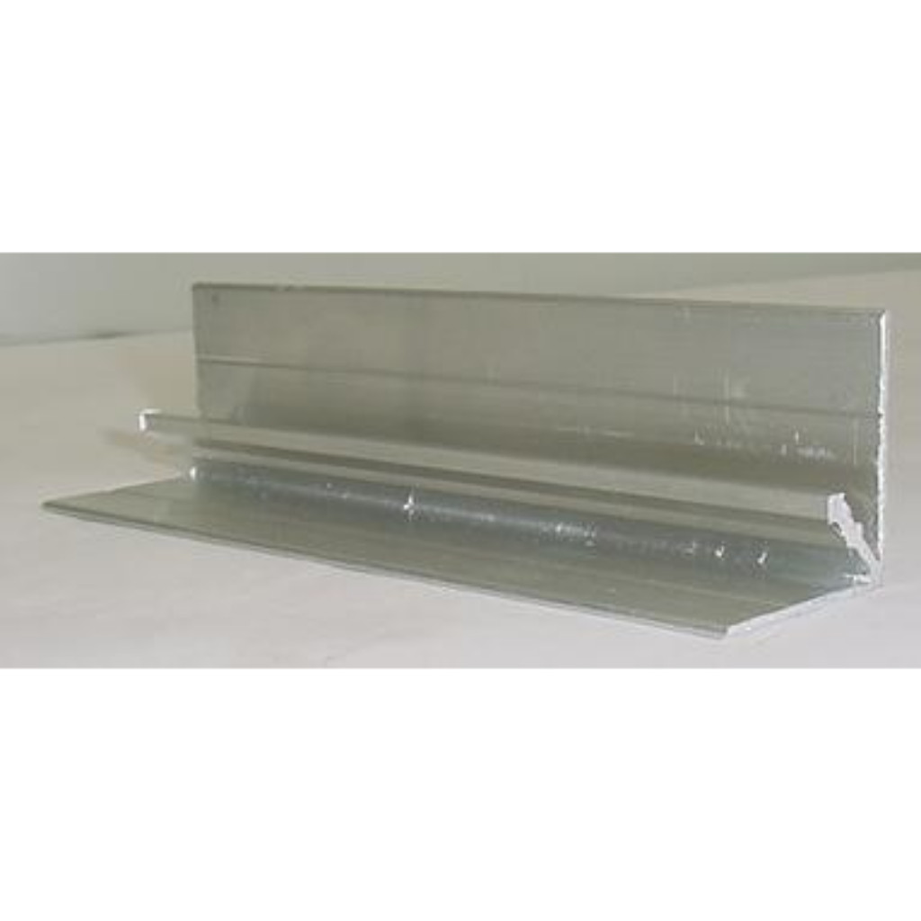 ALU basis profiel binnenhoek voor afgeronde PVC hoek - geponst - 40 x 40 x 1,5 mm + ø 4 mm / 300 - 3000mm