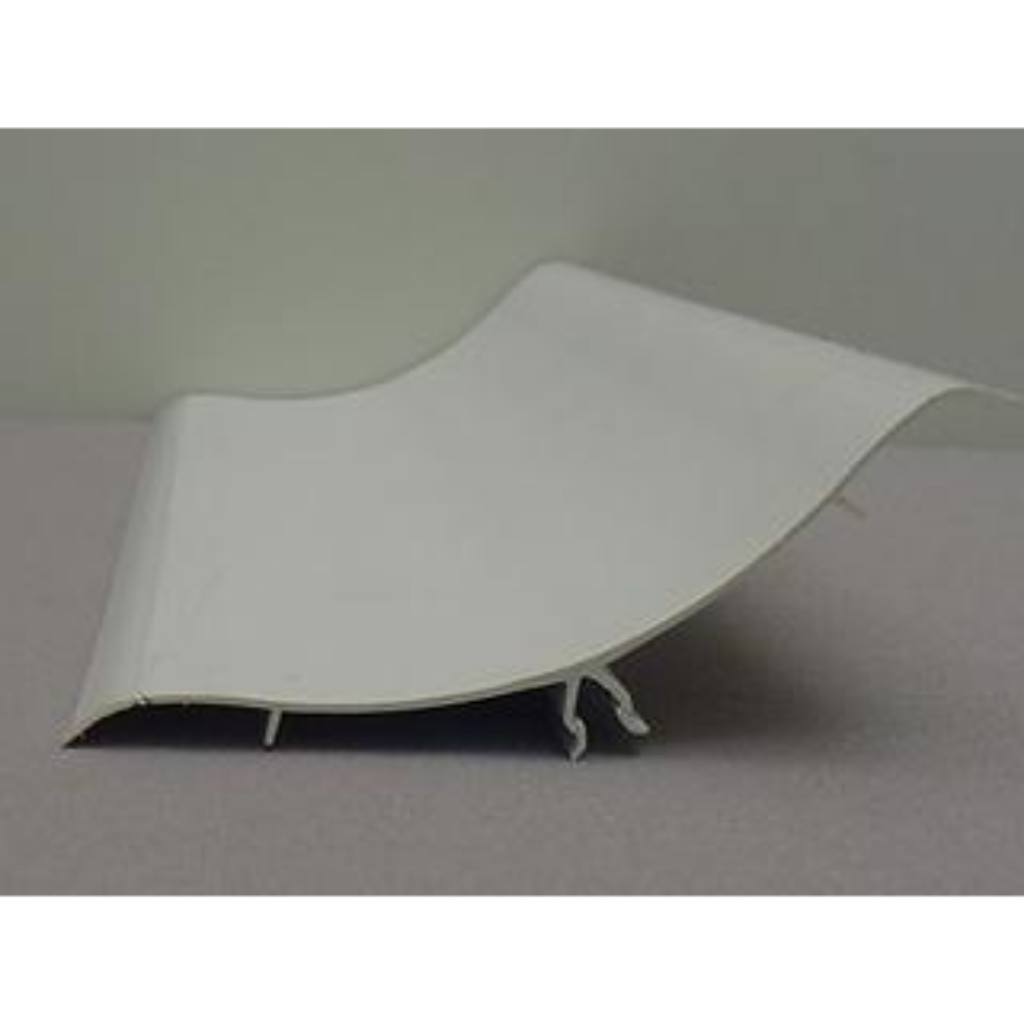 PVC Curved corner - RAL 9010 - 3000 mm - 98 x R=75
