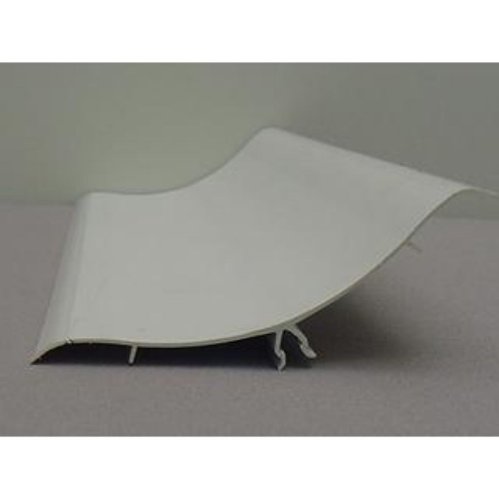 Angle arrondi - 55mm - PVC blanc - Ral 9002 - 3000mm