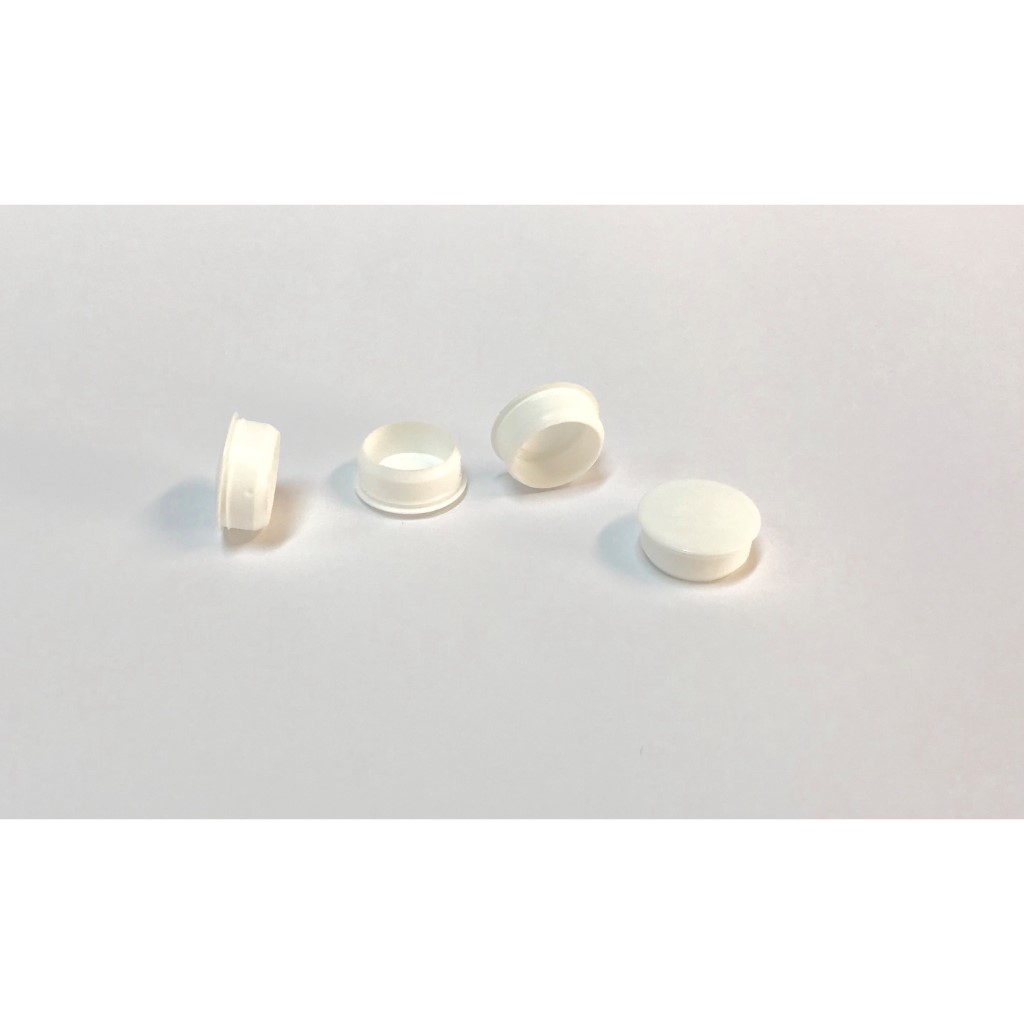 Panel caps PVC Ø 16mm - RAL 9010 - 60 pieces packaged