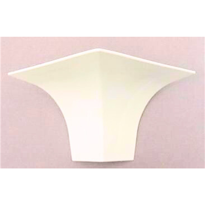 PVC angle extérieur pour PVC angle arrondi - 2 directions - petit modèle 35mm - RAL 9010