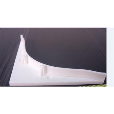 End piece for curved PVC corner RAL 9010