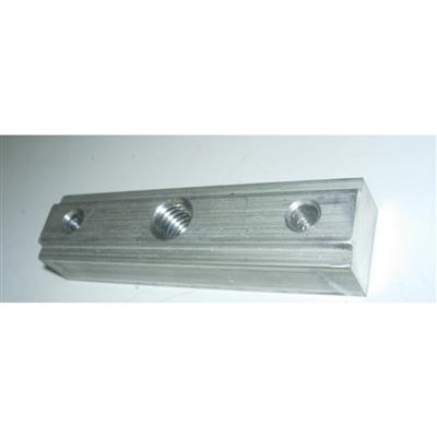 Verbindingsstuk voor ophangprofiel in aluminium - 1 x M10 + 2 x M6 - 80 x 19,9mm - zonder draadstang