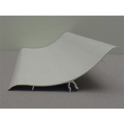 Curved corner - 55mm - PVC white - Ral 9002- 3000mm