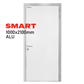 SMART hinged service door: Anodized aluminium - right - 1000x2100mm